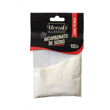 Bicarbonato de Sódio 100g Premium - Cartela - Meraki Alimentos