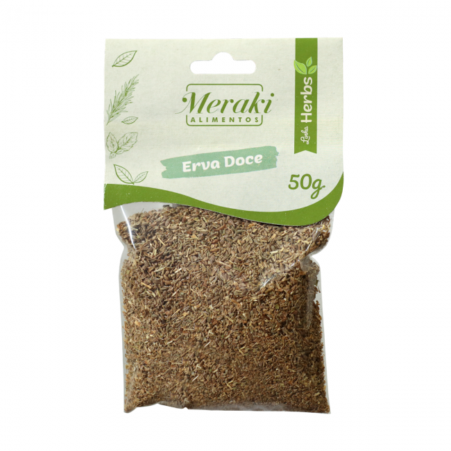 Erva Doce 50g - Cartela - Meraki Alimentos