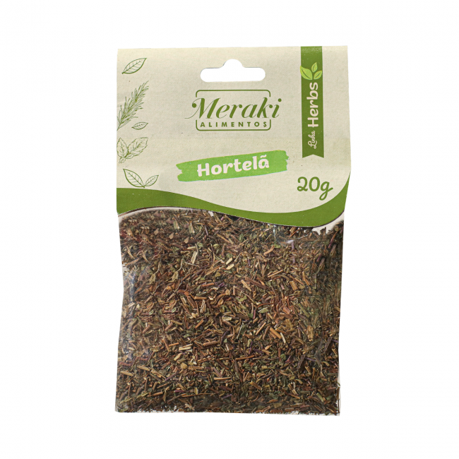 Hortelã 20g - Cartela - Meraki Alimentos