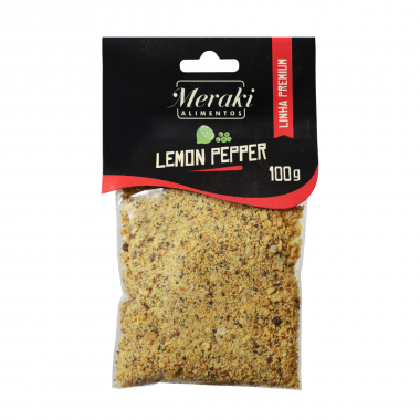 Lemon Pepper 100g Premium - Cartela - Meraki Alimentos