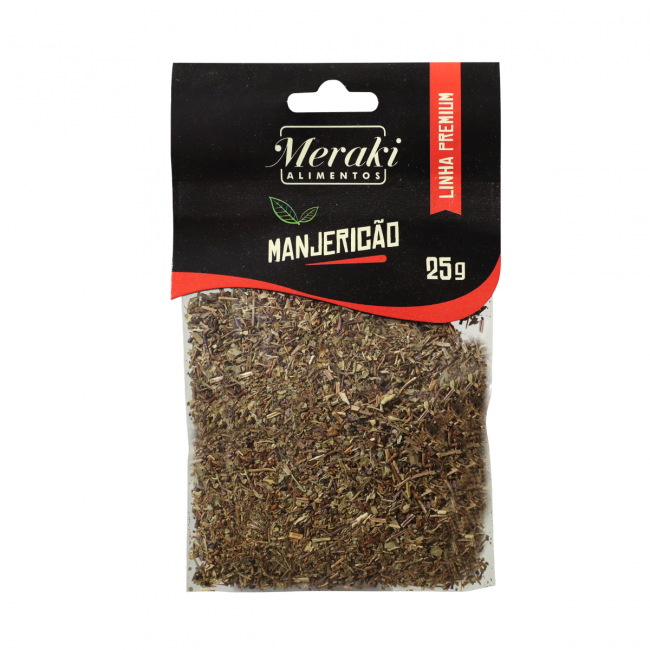 Manjericão 25g Premium - Cartela - Meraki Alimentos