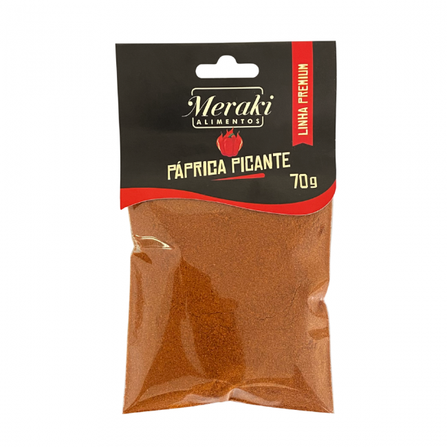 Páprica Picante 70g Premium - Cartela - Meraki Alimentos