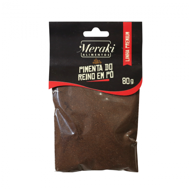 Pimenta do Reino em Pó 60g Premium - Cartela - Meraki Alimentos