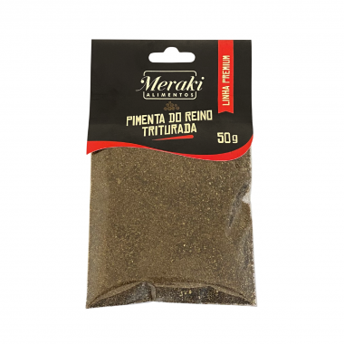 Pimenta do Reino Triturada 50g Premium - Cartela - Meraki Alimentos