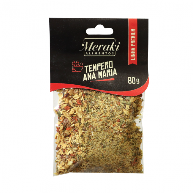 Tempero Ana Maria 80g Premium - Cartela - Meraki Alimentos