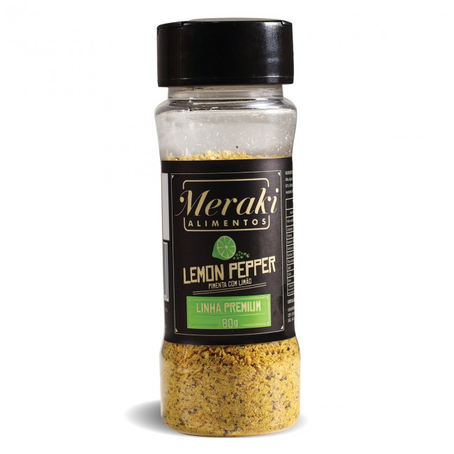 Lemon Pepper 80g Premium Pimenta com Limão Meraki Alimentos