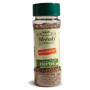 Manjericão em Flocos 24g Linha Herbs Meraki Alimentos